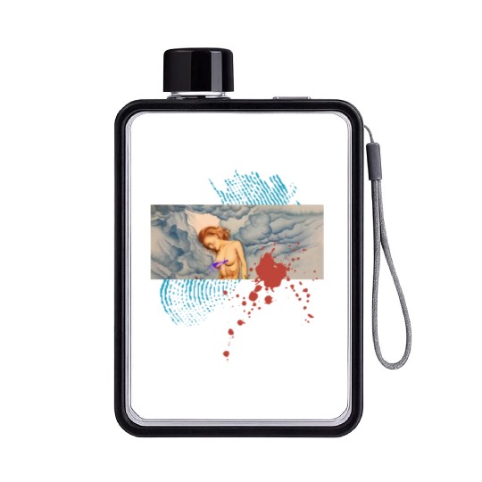 storm clouds girl Flat Water Bottles
