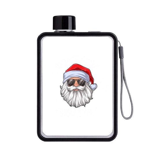 Don'T Stop Believin Santa Flat Water Bottles