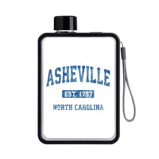 Asheville North Carolina Athletic Sports Flat Water Bottles