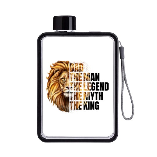 The Man the Legend Lion Flat Water Bottles