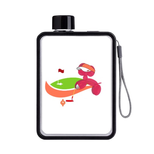 Summer Golf Balloon Dog Flat Water Bottles