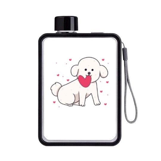 My Heart Was Stolen By A Bichon Frise Flat Water Bottles
