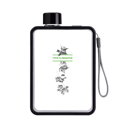 Type O Negative Leaves Double Sided Black Flat Water Bottles