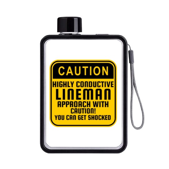 Highly Conductive Lineman Flat Water Bottles