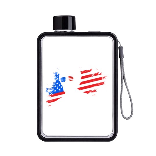 Merica Lincoln President Independence Day Party Flat Water Bottles