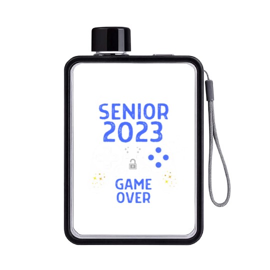 Class Of 2023 Senior Video Game Over School Gamer Flat Water Bottles