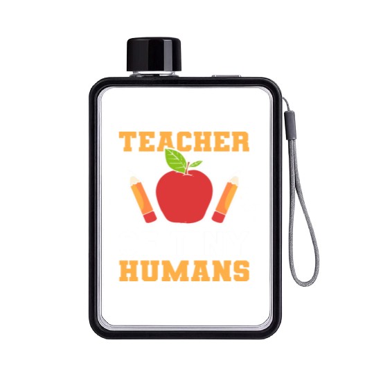 Teacher of Tiny Humans Childcare Worker Gift Flat Water Bottles