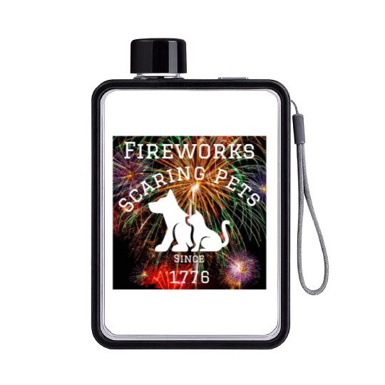 Fireworks Scaring Pets Since 1776 Flat Water Bottles