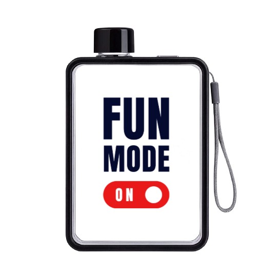 Black Colorful Dubai The Leading City in the World Flat Water Bottles