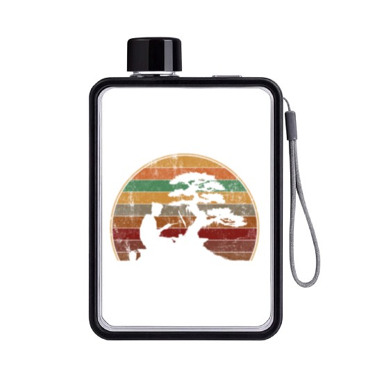 bonsai Japanese Art Flat Water Bottles