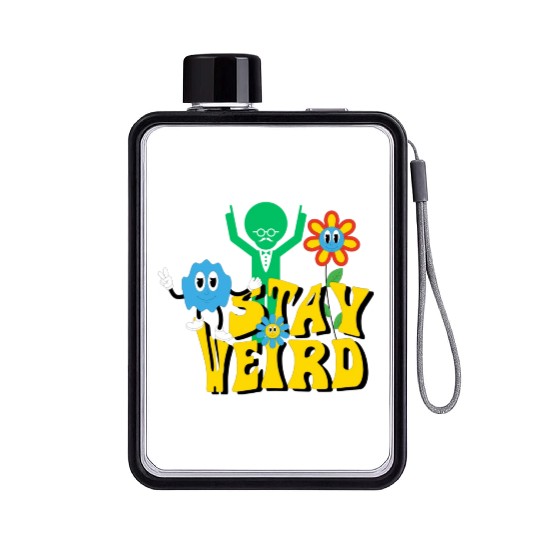 Stay Weird Flat Water Bottles