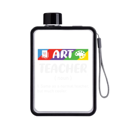 Art Teacher Flat Water Bottles