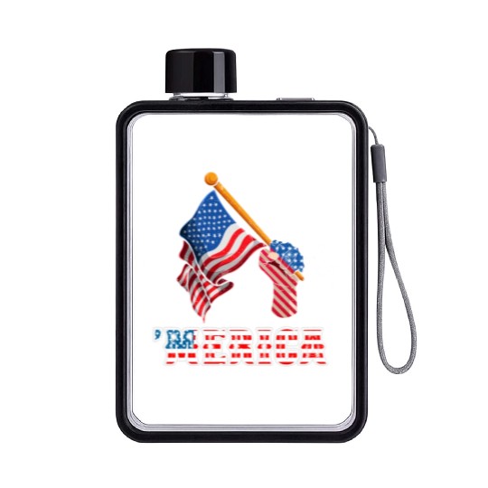 Patriotism Merica Pride US Patriots USA Fan Flat Water Bottles