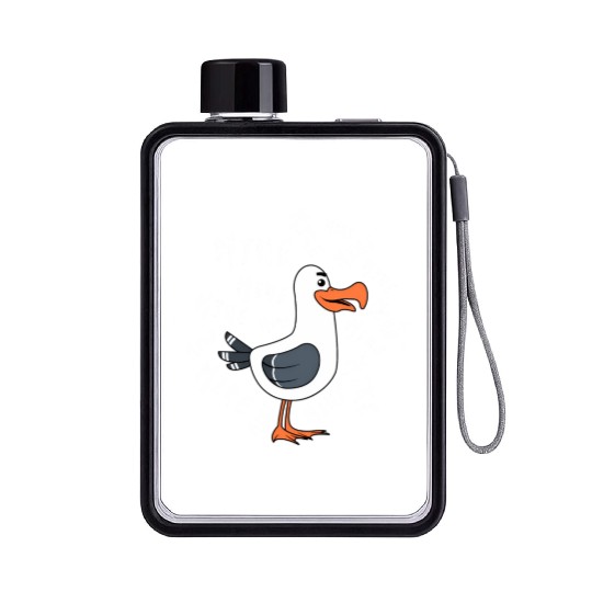 Mine Mine Mine Seagull Bird Beach Chicken Flat Water Bottles
