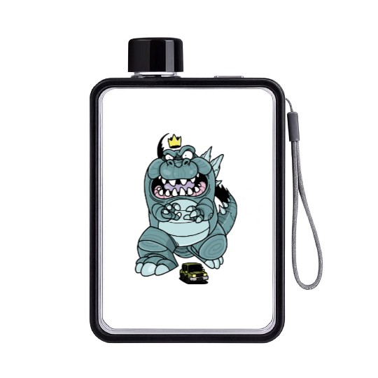 Funny Animal Face Flat Water Bottles