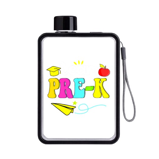 Happy Back To School Team Pre K Preschool Teacher Flat Water Bottles