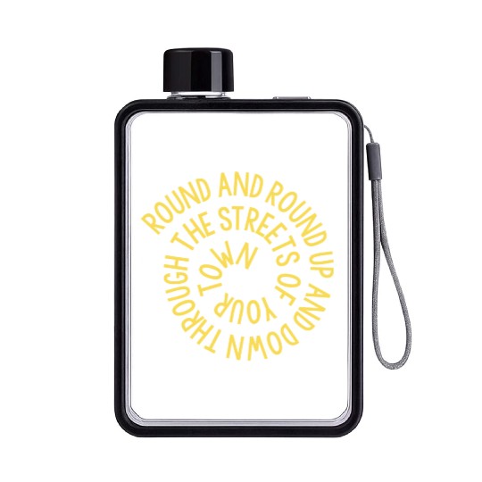 Streets Of Your Town mustard vintage nature Flat Water Bottles
