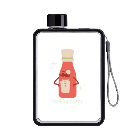 Feeling Fancy aesthetic nature Flat Water Bottles