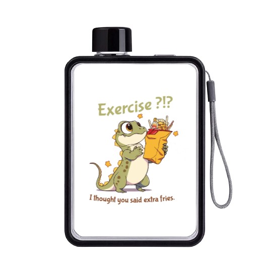 Exercise or extra fries? Flat Water Bottles