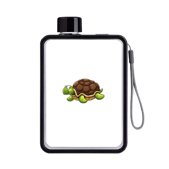 Cool Sea Turtle Tortoise Lover Turtle Animal Flat Water Bottles
