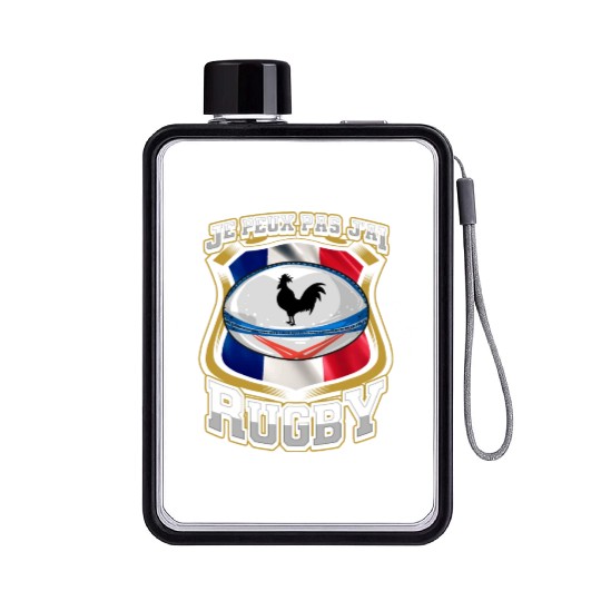 Je Peux Pas J ai Rugby France Rugby Flat Water Bottles