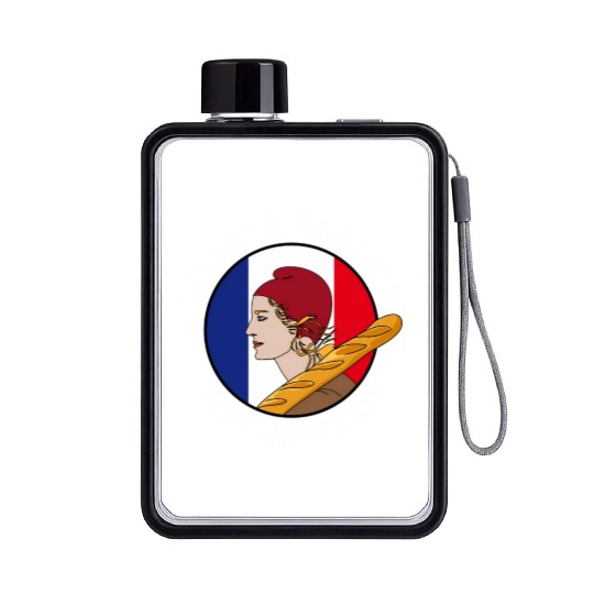 Bastille Day Marianne Of France French Revolution Flat Water Bottles