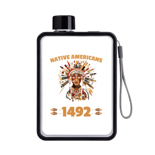 Aboriginal Indians Indigenous Native American Day Flat Water Bottles