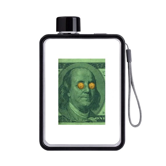 Benjamin Franklin Bitcoin Flat Water Bottles