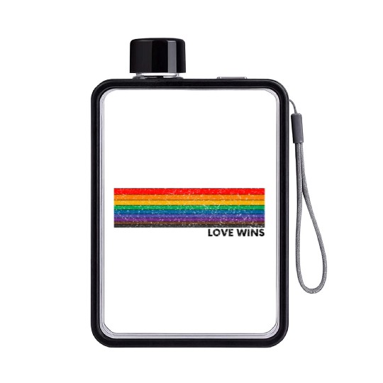 Cute Rainbow Gay Pride Flat Water Bottles