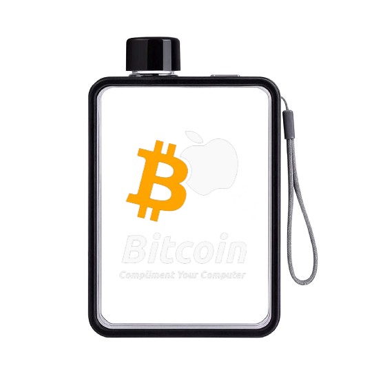 Bitcoin Coin-Compliment Your Computer Flat Water Bottles