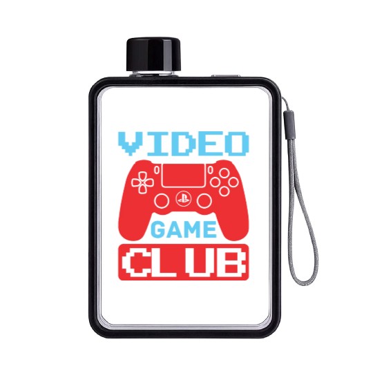 Video game club gamer Flat Water Bottles