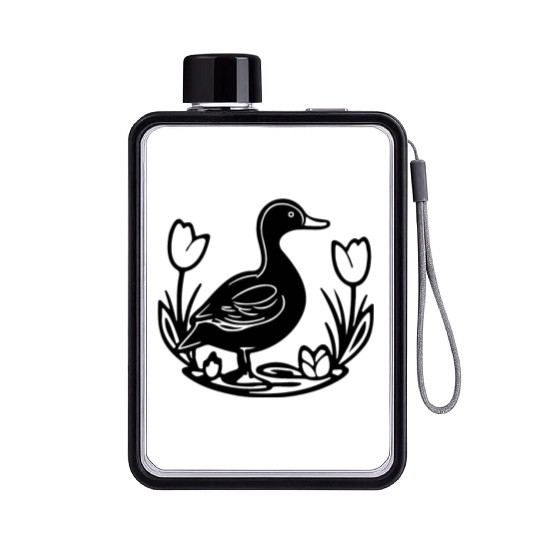 Duck Bird Nature Pond Flat Water Bottles