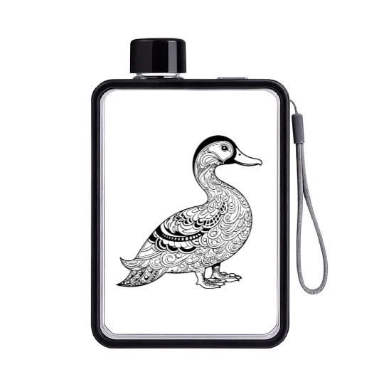 Duck Bird Nature Pond Flat Water Bottles