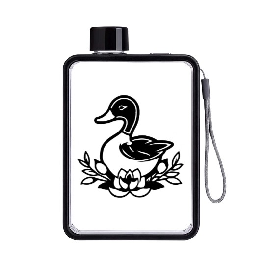 Duck Bird Nature Pond Flat Water Bottles