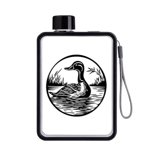 Duck Bird Nature Pond Flat Water Bottles