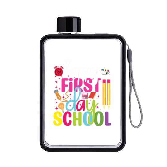 moving up to preschool teacher student graduation Flat Water Bottles