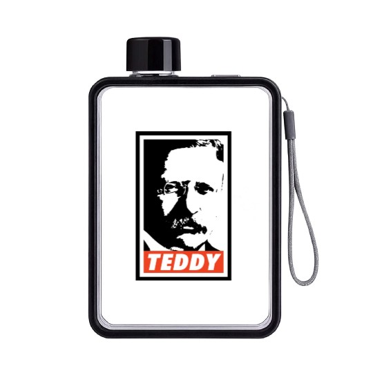 Teddy Roosevelt Flat Water Bottles