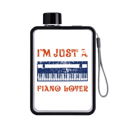 Piano Lover Flat Water Bottles