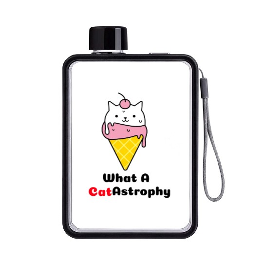 What a Catastrophy green Flat Water Bottles