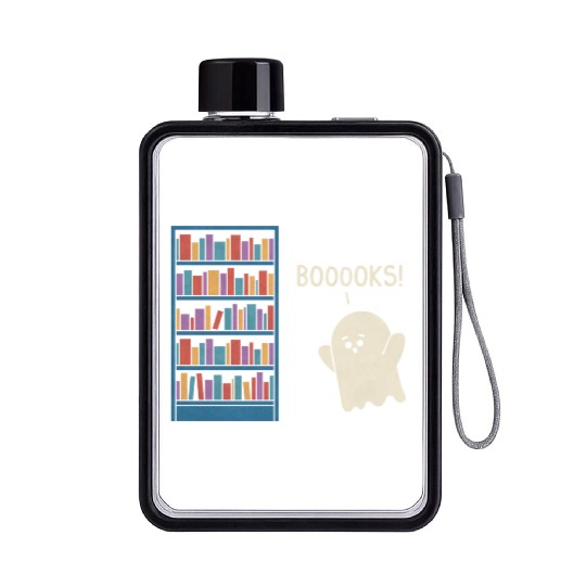 Booooks green Flat Water Bottles