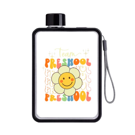 Happy Back To School Team Pre K Preschool Teacher Flat Water Bottles