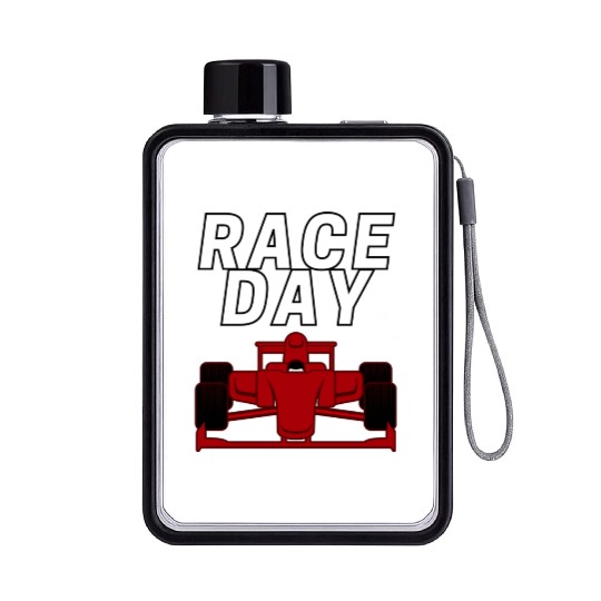 Race Day tumblr Flat Water Bottles