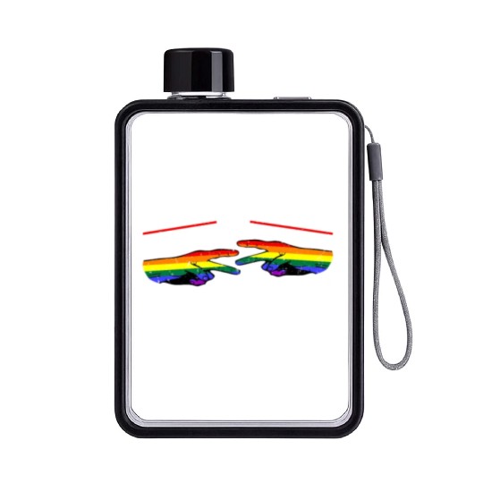 Rock Paper Scissors Funny Lesbian Pride LGBT Fun Flat Water Bottles