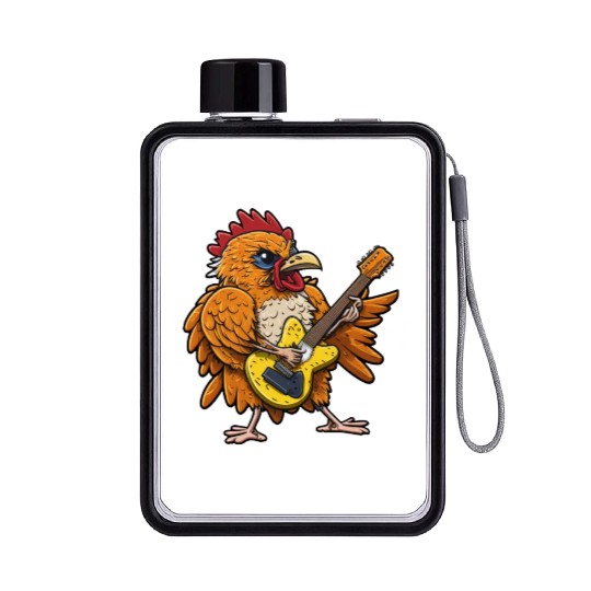 Groovy Cheese: Strumming to Cheesy Melodies Flat Water Bottles