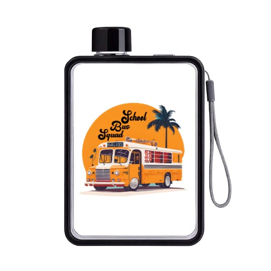 The Nature School bus Flat Water Bottles design