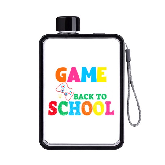 Game Over Back To School Flat Water Bottles