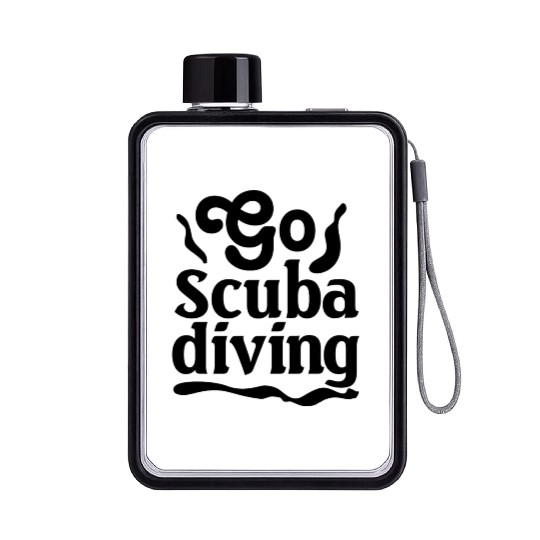 Go Scuba Diving Flat Water Bottles