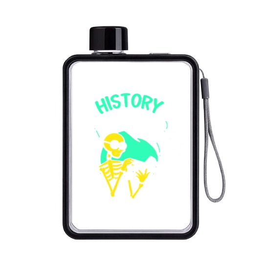 History Teacher Job Historic Historian Flat Water Bottles