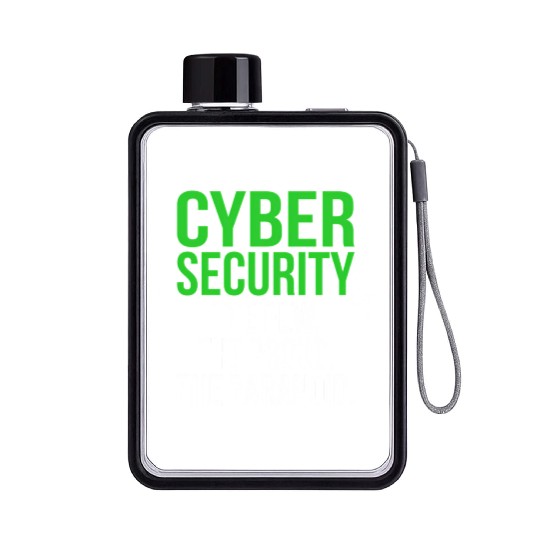 Cyber Security Computer It Tech Software Programme Flat Water Bottles