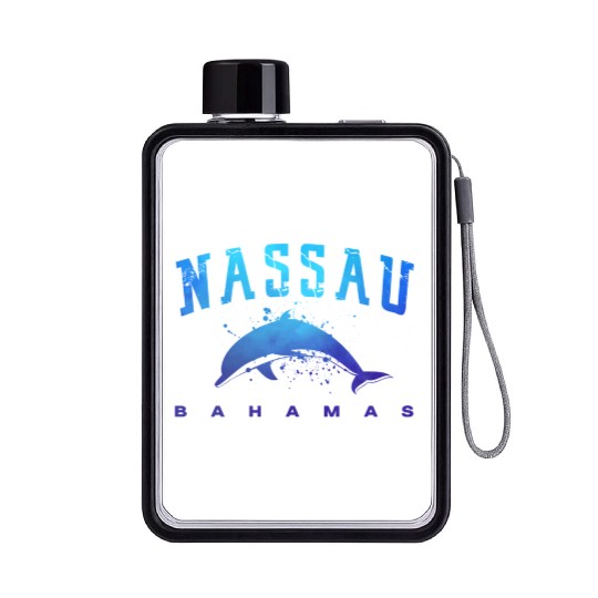 sau Bahamas Beach Snorkel Scuba Diving Dolphin Flat Water Bottles